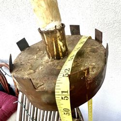 Antique, Hand Pounded Copper Lamp From Spain