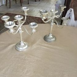 2 Silver Candle Holder “ Beautiful “