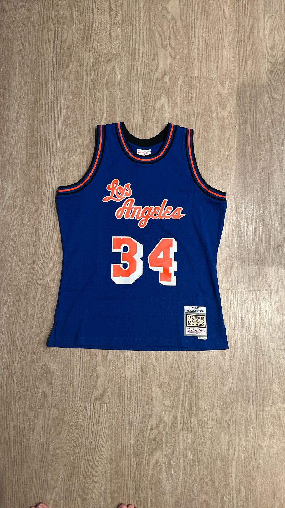 Size Large - Mitchell And Ness Authentic Swingman Jersey NBA Basketball LA Los Angeles Lakers Shaq O’Neal Kobe Labron - Sportswear Jersey
