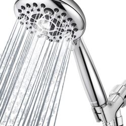 6 Spray Modes High Pressure Handheld Showerhead Set Upgraded 5 Inches Shower Head with Handheld Spray Premium Chrome Handheld Shower Head 60 Inches St