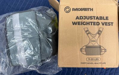 PACEARTH Adjustable Weight Vest 11-20lbs X-Shape Home Workout M Pink Gray Black