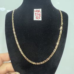 14K Solid Gold  Chain 21Gr 21 Inches Long 