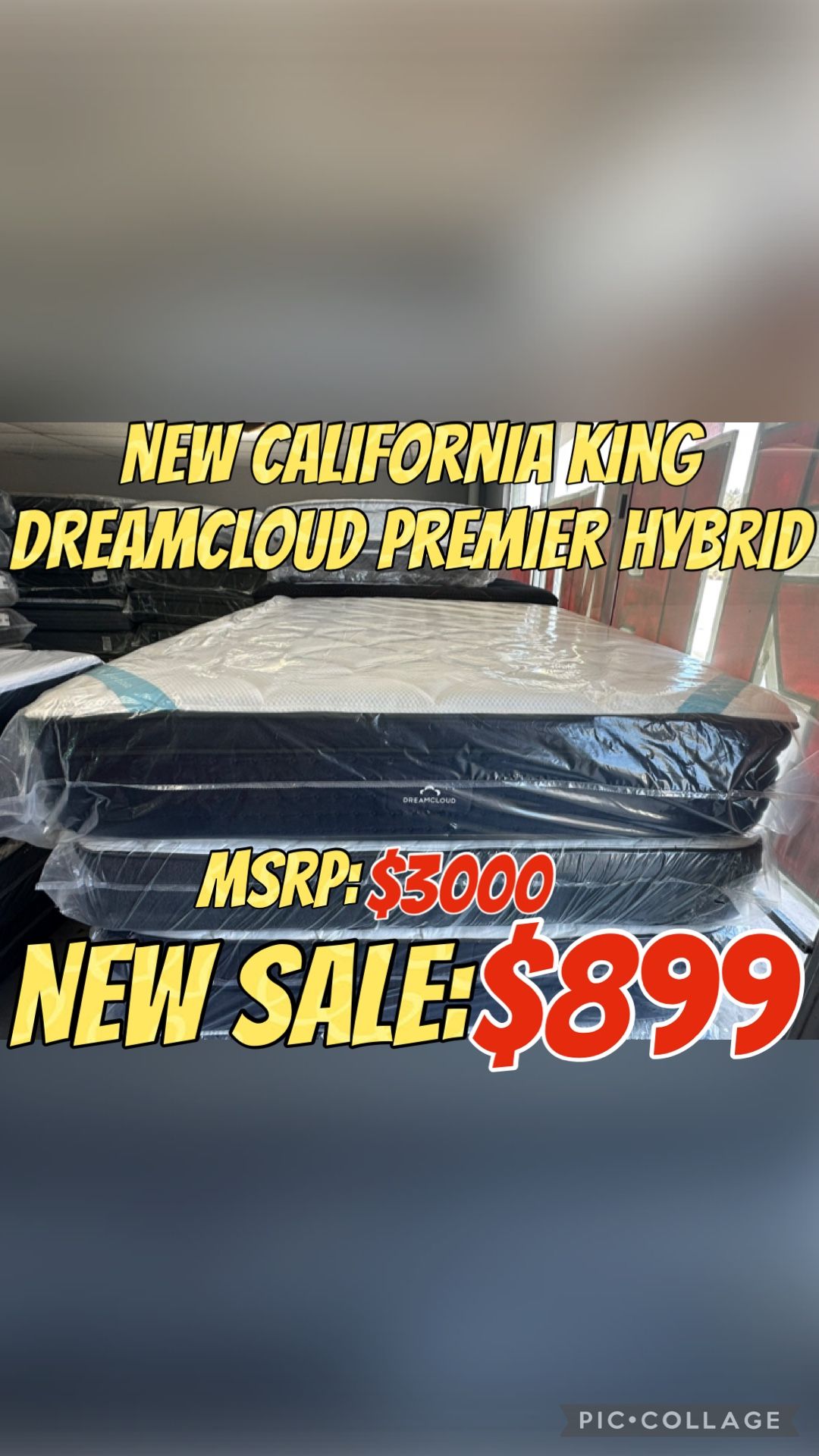 NEW CALIFORNIA KING DREAMCLOUD PREMIER HYBRID MATTRESS