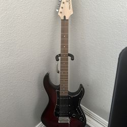 ELECTRIC GUITAR -YAMAHA PACIFICA  WITH FREE STAND AND VOX VALVETRONIX AMP 