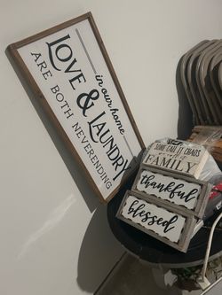 Wood frame signs