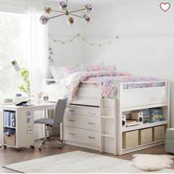 Pottery Barn Teen Sleep & Study® Low Loft Full-Size Bed