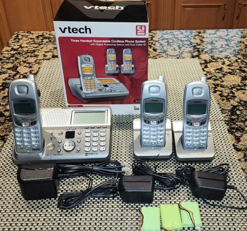 VTech Cordless MI6807/ 3 Handset Expandable Cordless Handset Phones  