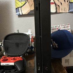 Xbox one X with stand and elite controller with case