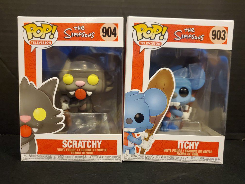 Itchy & Scratchy The Simpsons Funko Pop Set