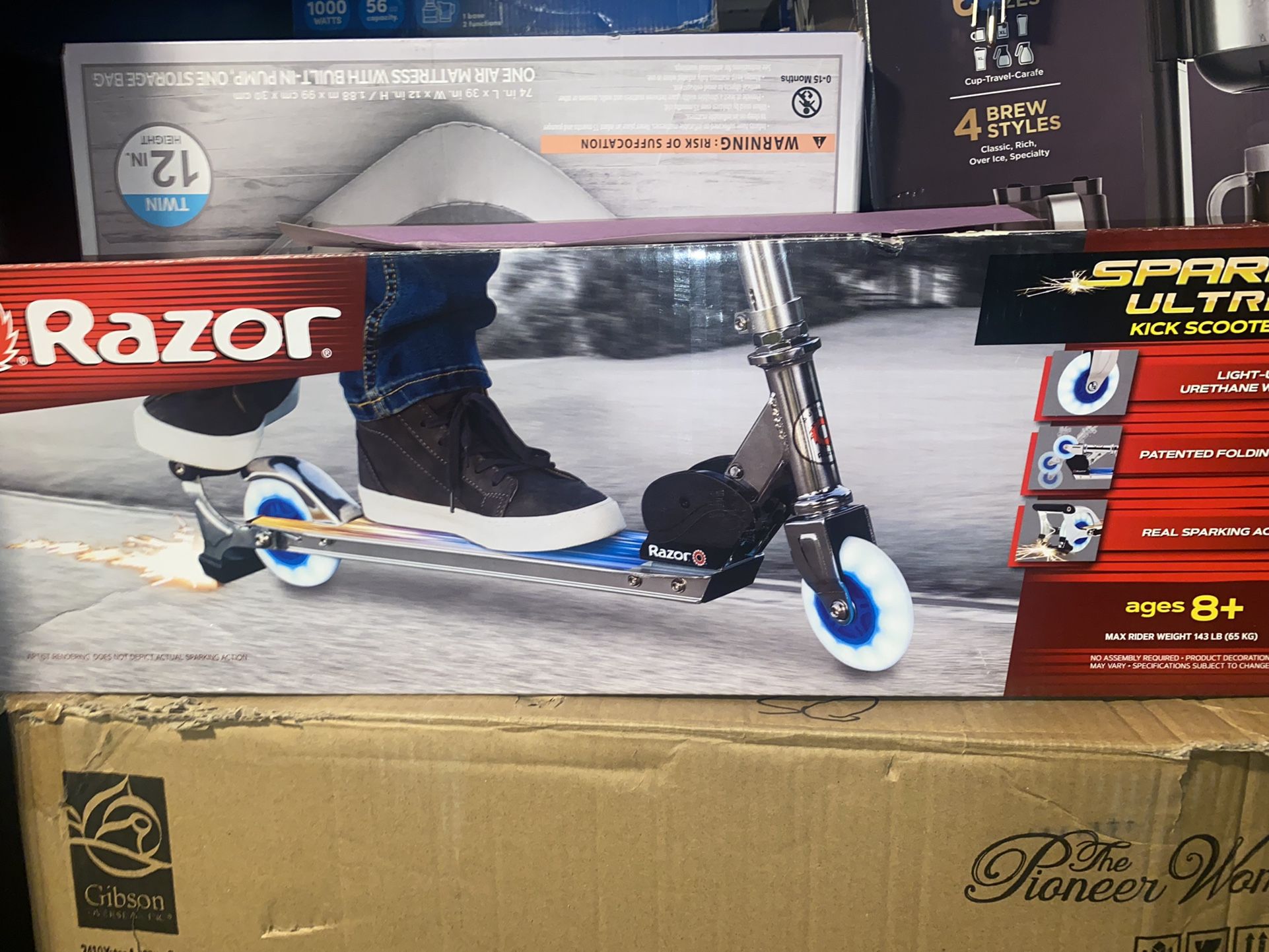 Brand New Razor Spark Ultra Kick Scooter, Bright LED Light-Up wheels