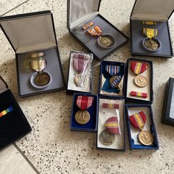 Various vintage military and other medals badges WW2 WWII would trade 4 Militaria