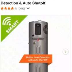 water heater electric proterra 40 gal Hybrid High Efficiency  smart tank electric water heater  with Leak Detection and auto shutoff new with dents op