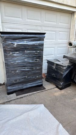 2 black dressers