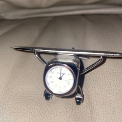Limited Edition Fossil Airplane 54 Desk Clock Original Battery Good Condition