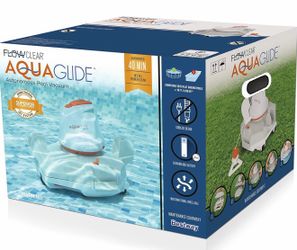 Flowclear AquaGlide Automatic Pool Cleaning Robot | Robotic Vacuum Cleaner Features Cordless, Rechargeable Battery | Designed for Flat-Bottom Above Gr