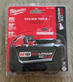 Milwaukee 48-11-1850 M18 REDLITHIUM XC 5.0Ah 18V Battery Pack – Open Box