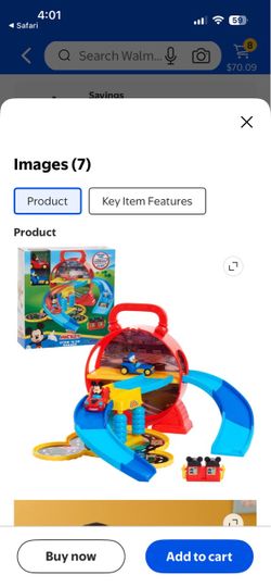 Disney Mickey Mouse Stow 'N Go Garage Playset