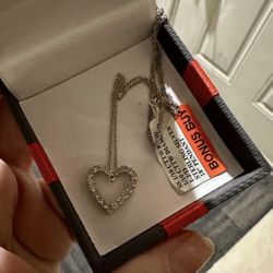 Sterling Silver Heart Necklace 