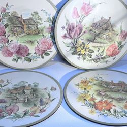 🌸 Vintage 1970s Imperial “Made in England” Cork-Backed Placemats 🌸