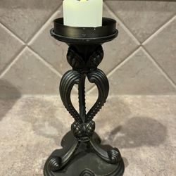 Vintage Wrought Iron & Metal Ornate Tea Light Votive Candle Holder 