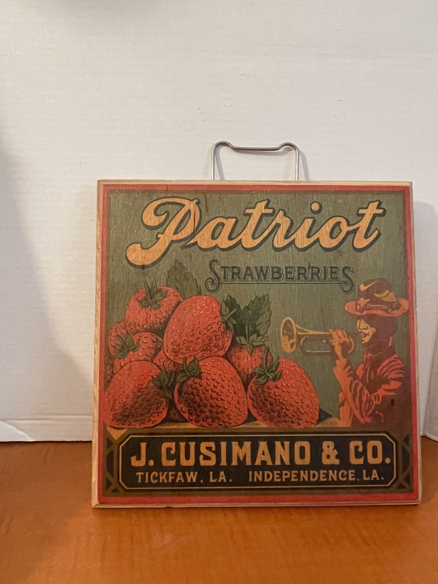 Target Brand Vintage Fruit Wooden Crate Label Hanging Art Decor