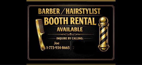 Barber and Stylist booth rent