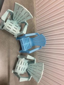 Plastic Adirondack Chairs – Set of 3