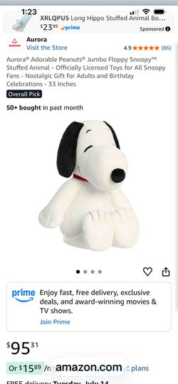 Giant Snoopy Stuffed Animal