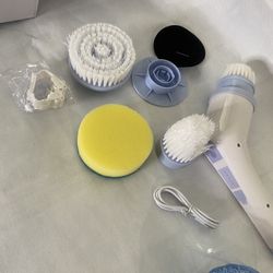 Electric Spin Scrubber Cordless Shower Scrubber With Long Handle, Cleaning Brush With 8 Replaceable Brush Heads