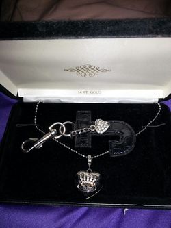 Juicy Cuture necklace and key chain set
