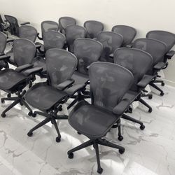 🔥BRAND NEW HERMAN MILLER REMASTERED AERON CHAIRS SIZE B FULLY LOADED WITH POSTURE-FIT SL!🔥