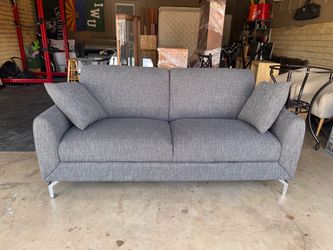 Gray loveseat couch