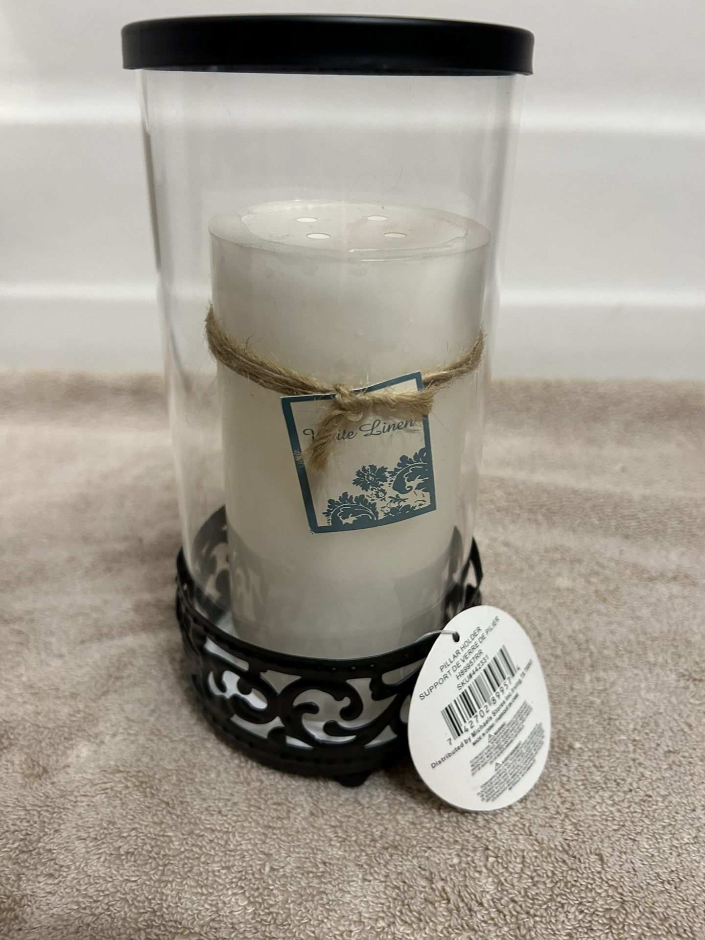 New Pillar Candle Holder with Candle