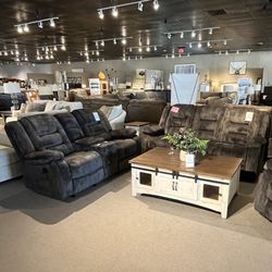 Manual Reclining Sofa And Loveseat 
