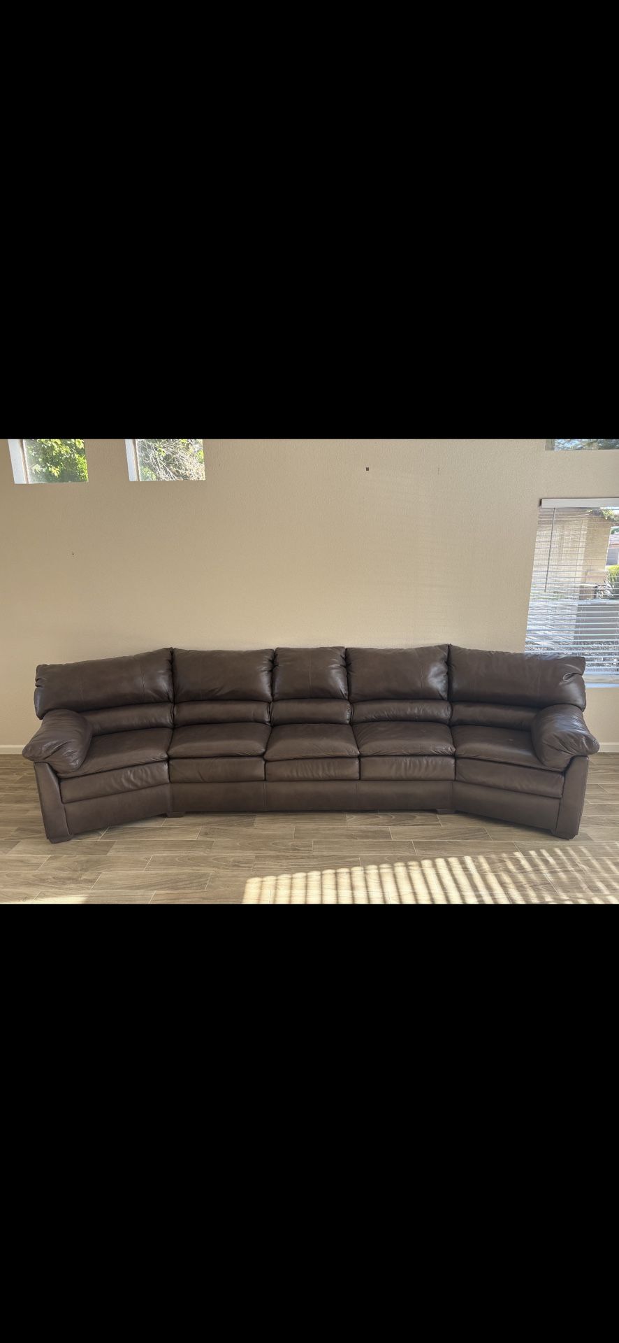 14’ Custom Leather Couch