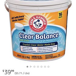 Arm & Hammer Clear Balance Swimming Pool Maintenance Tablets, 16 Count