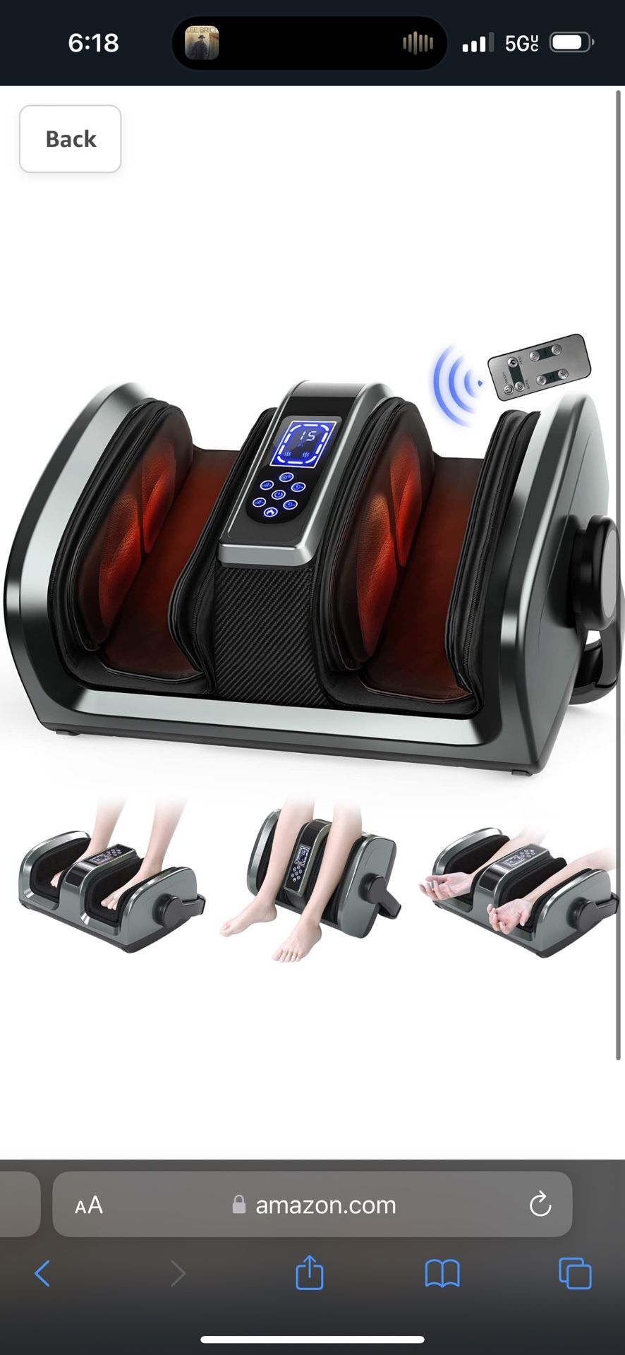 TISSCARE Foot Massager Shiatsu Foot Massager for Neuropathy and Plantar Fasciitis Relief Gifts for Men and Women Heated Foot Massager with Deep K