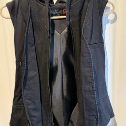 G By Guess Jackets & Coats | Guess Hooded Vest | Color: Black | Size: XS