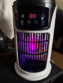 Portable Cooler Fam, Mini USB Air Conditioner, Humidifier Atmosphere Light Fan USB Cooler Air Conditioner, 3 In 1 Function