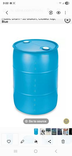 55 gallon plastic drums $20 dollars each