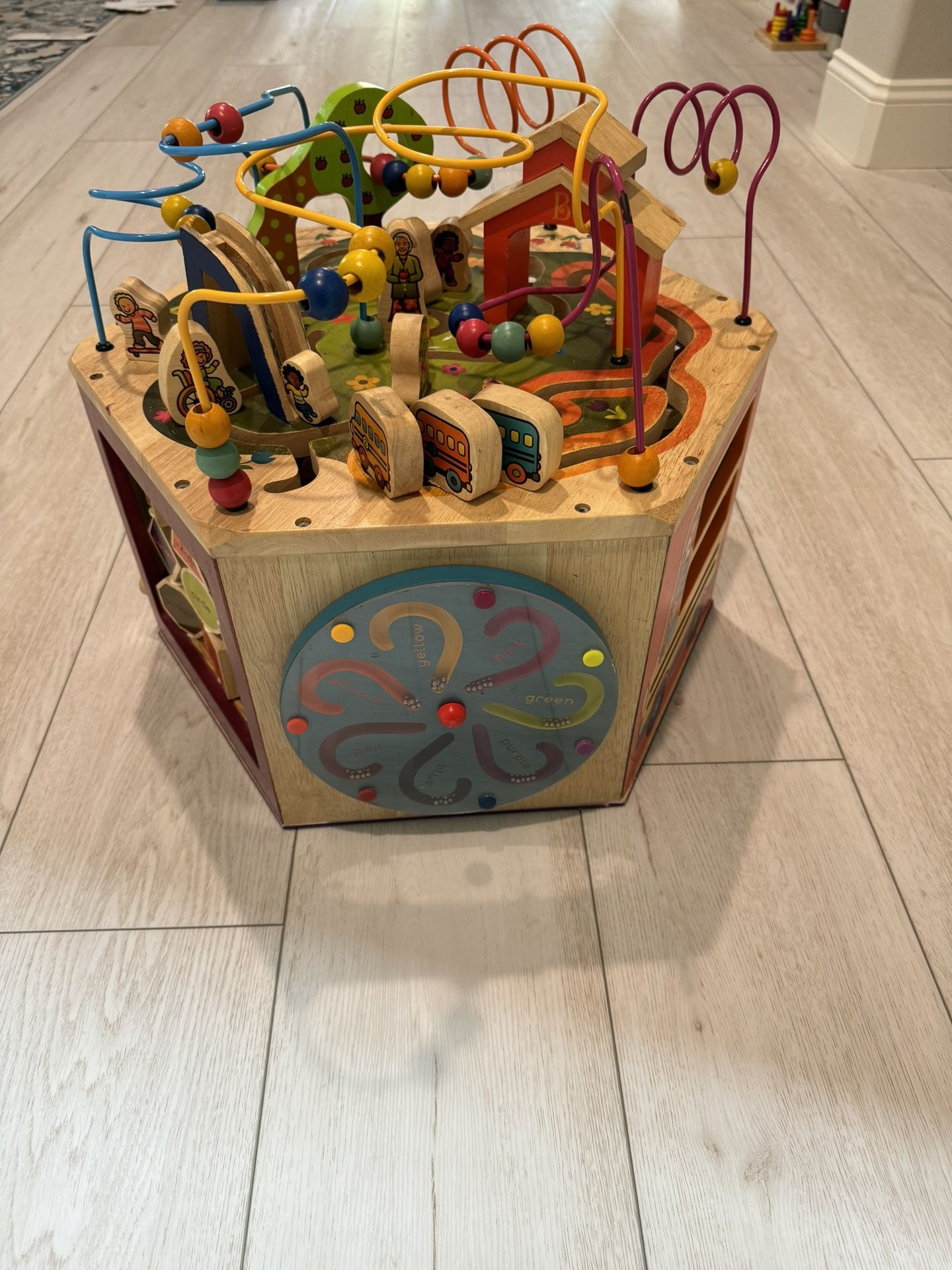 B. toys Wooden Activity Cube - Youniversity