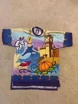 Rare Vintage 1980s Disney Cinderella All-Over-Print T-Shirt by Jou Jou, XL