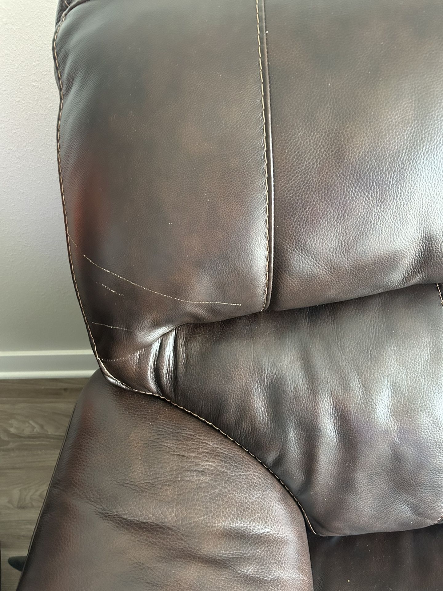 Genuine Leather Reclining Sofa