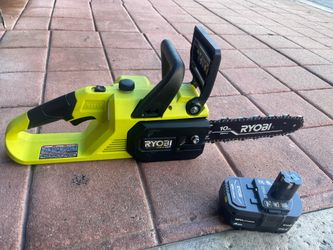 Ryobi 10 inch 18V chainsaw with 4Ah battery