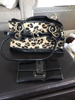 Wilson leather bag with wallet