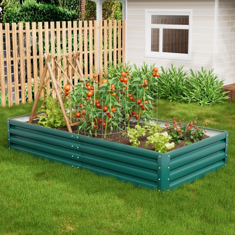 New 6 ft. x 3 ft. x 1 ft. Galvanized Steel Raised Garden Bed Planter Box for Vegetables, Flowers, Herbs New in box T-GB22-0073-9 Are you tired of fl