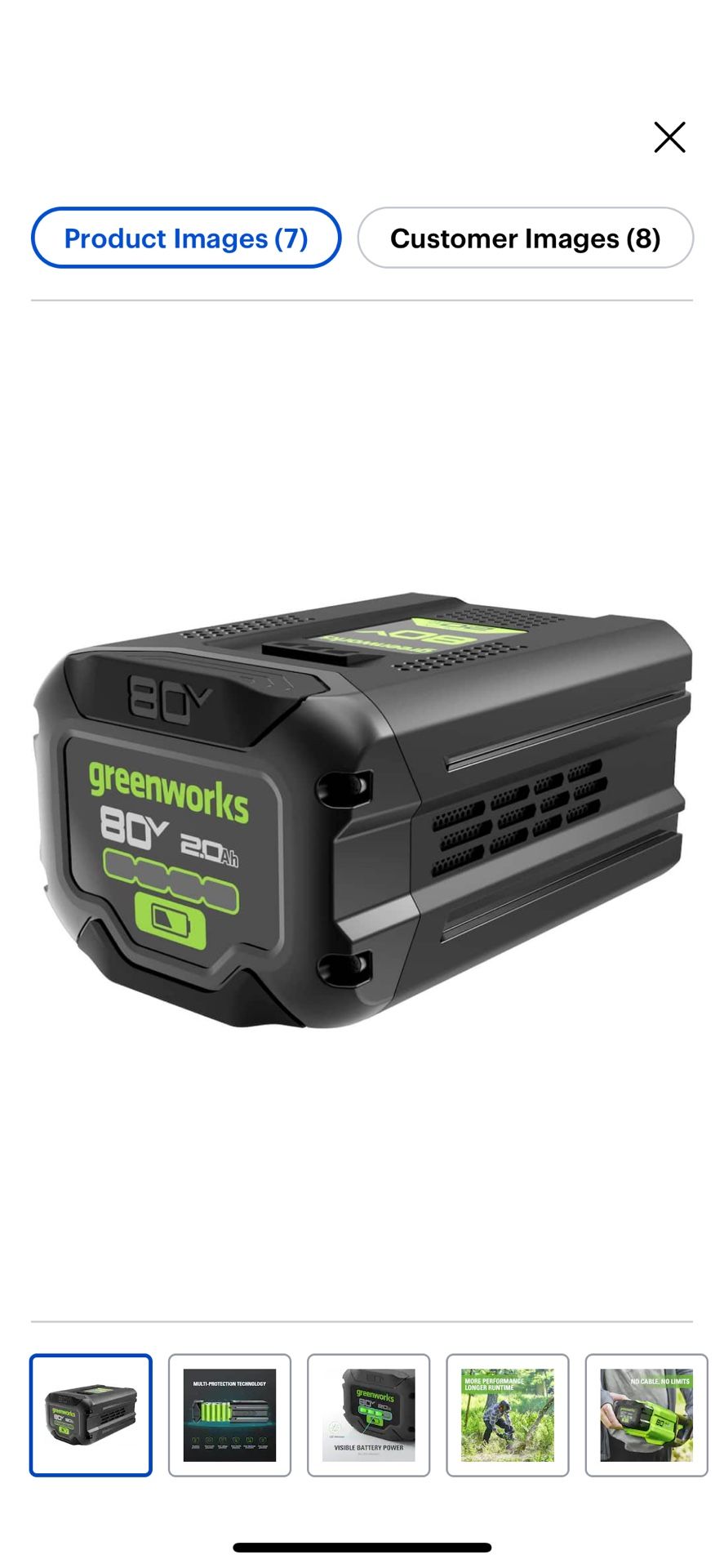 Greenworks 80v  Power Tool Battery 