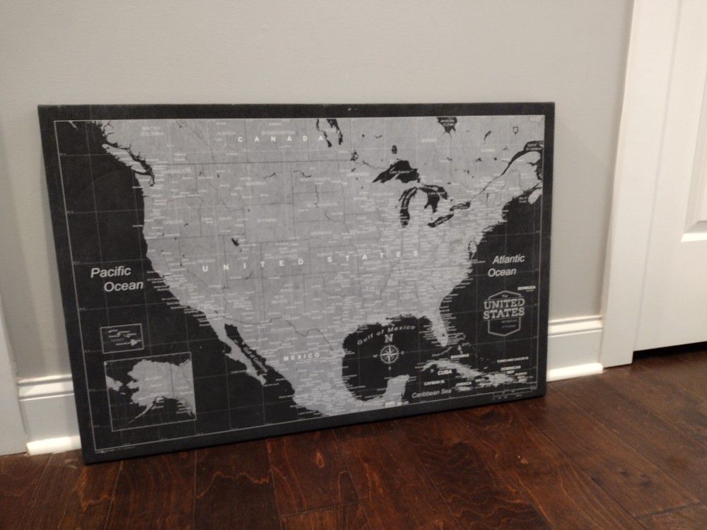 Cork Board United States Map