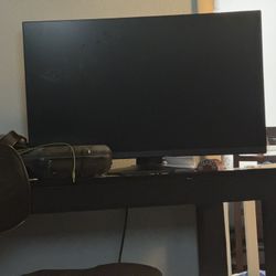 Curved Gaming Monitor, Desk, Chair