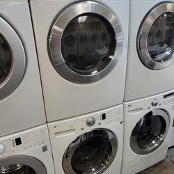 LG Front Loading Washer And Stackable Gas Dryer Set 